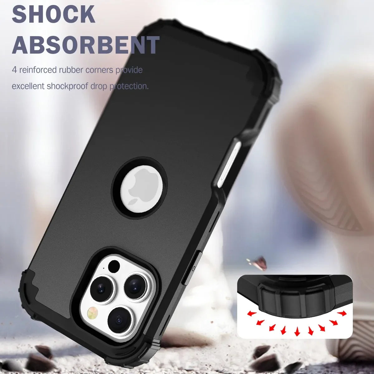 3-in-1 Heavy Duty Armor Shockproof Case for iPhone 15 Series