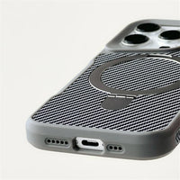 Rotating Magnetic Ring Carbon Fiber MagSafe Case for iPhone 15 Series