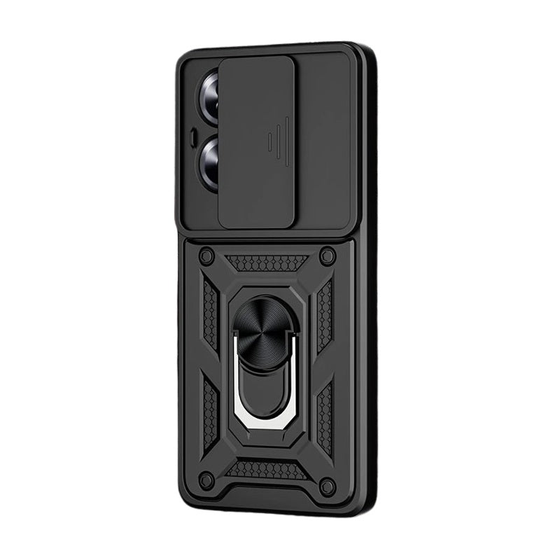 Shockproof Armor Case with Slide Camera Lens Protection Ring Stand for OPPO A79