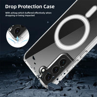 Magnetic Wireless Charging Transparent Phone Case for Samsung Galaxy S23 Series