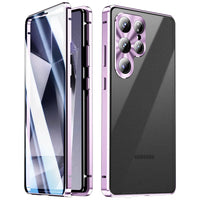 360 Protection Metal Magnetic Case with Glass for Samsung Galaxy S25 Ultra