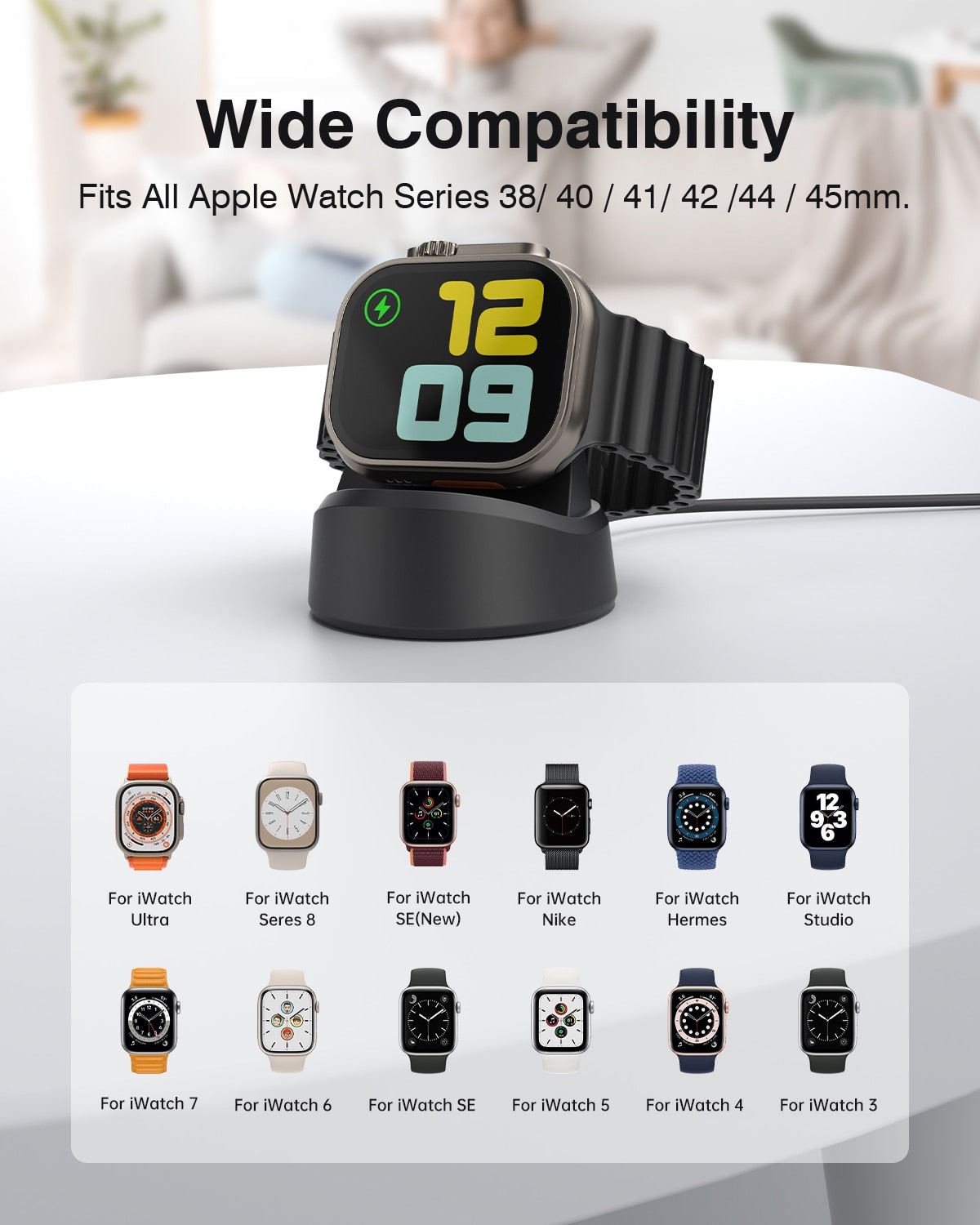 SIKAI Ultra-Fast Magnetic Wireless Charger Dock Station for Apple Watch