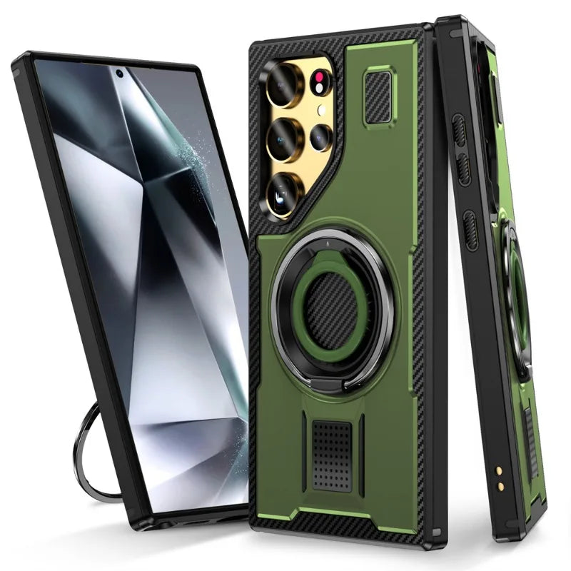 Armor Case with Rotatable Metal Stand for Samsung Galaxy S23 Series