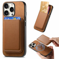 Stylish Magnetic Detachable Leather Wallet Case for iPhone 16 Series – Versatile & Chic