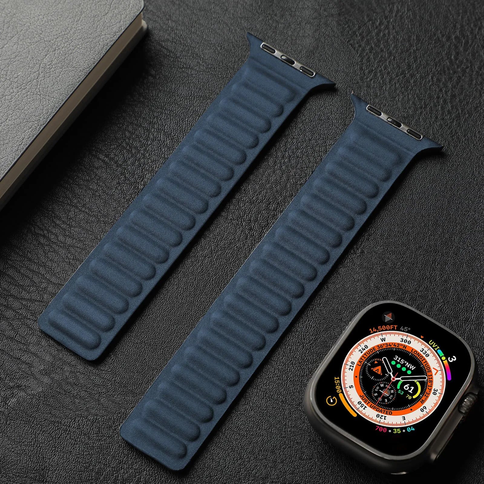 Original Magnetic Loop Bracelet with New Fine Woven Strap for Apple Watch