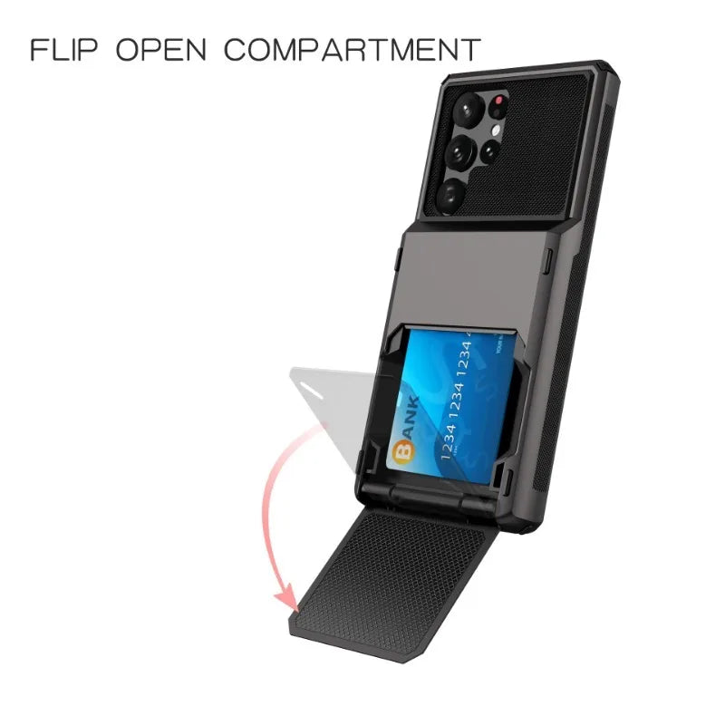 Flip Wallet Phone Case with Card Holder for Samsung Galaxy S23 Series