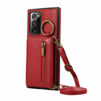 Crossbody Zipper Leather Wallet Case for Samsung Galaxy S25 Series