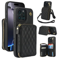 Leather Crossbody Wallet Case with Card Slots for iPhone 16 Series