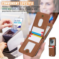 Crossbody PU Leather Phone Case with Card Holder for Samsung Galaxy Z Flip 5