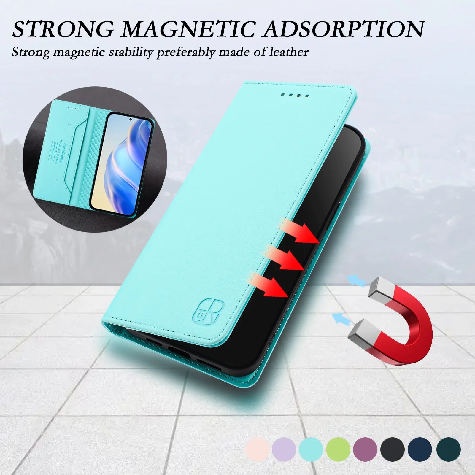 Magnetic Flip Leather Wallet Case with Card Slot for Samsung Galaxy S25 Series