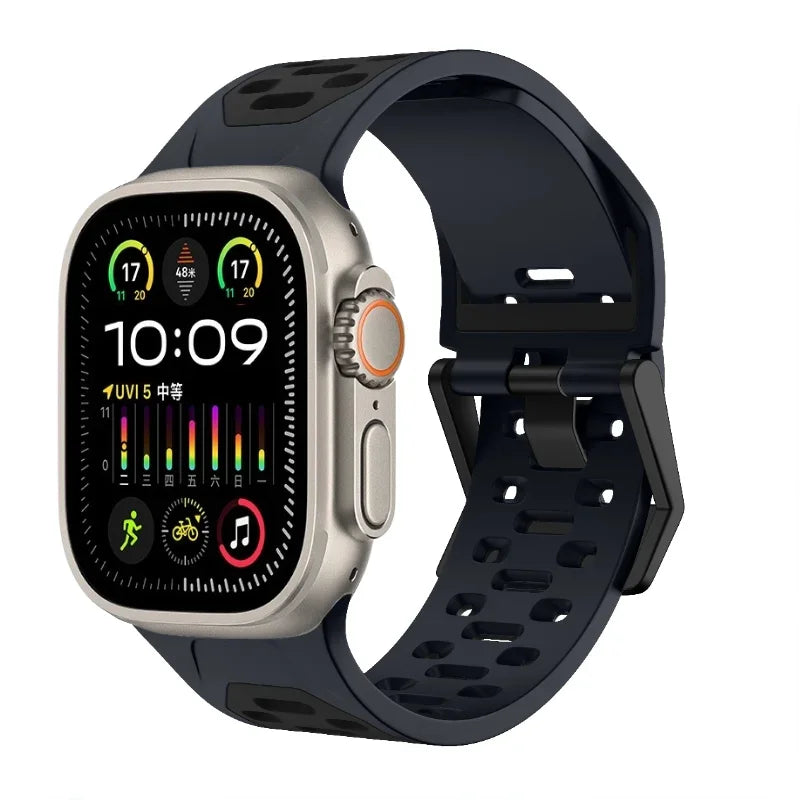 Breathable Two-Color Replacement Strap for Apple Watch