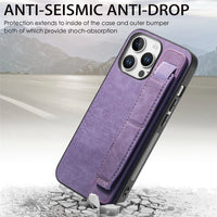 Shockproof Leather Kickstand Wrist Strap Phone Case for iPhone 16 Series