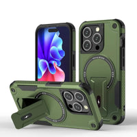 Shockproof MagSafe Armor Case with Holder for iPhone 16 Series