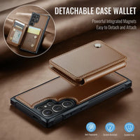 Detachable Magnetic Leather Wallet Phone Case for Samsung Galaxy S23 Series