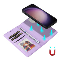 2-in-1 Detachable Magnetic Wallet Leather Case with Card Slot for Samsung Galaxy S24 Series