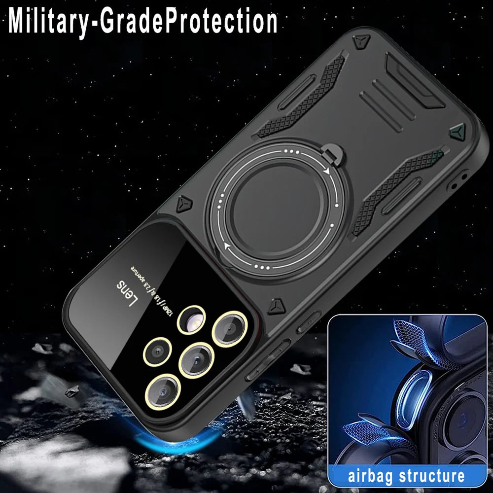 Samsung Galaxy A53 Shockproof Armor Case with Ring Stand