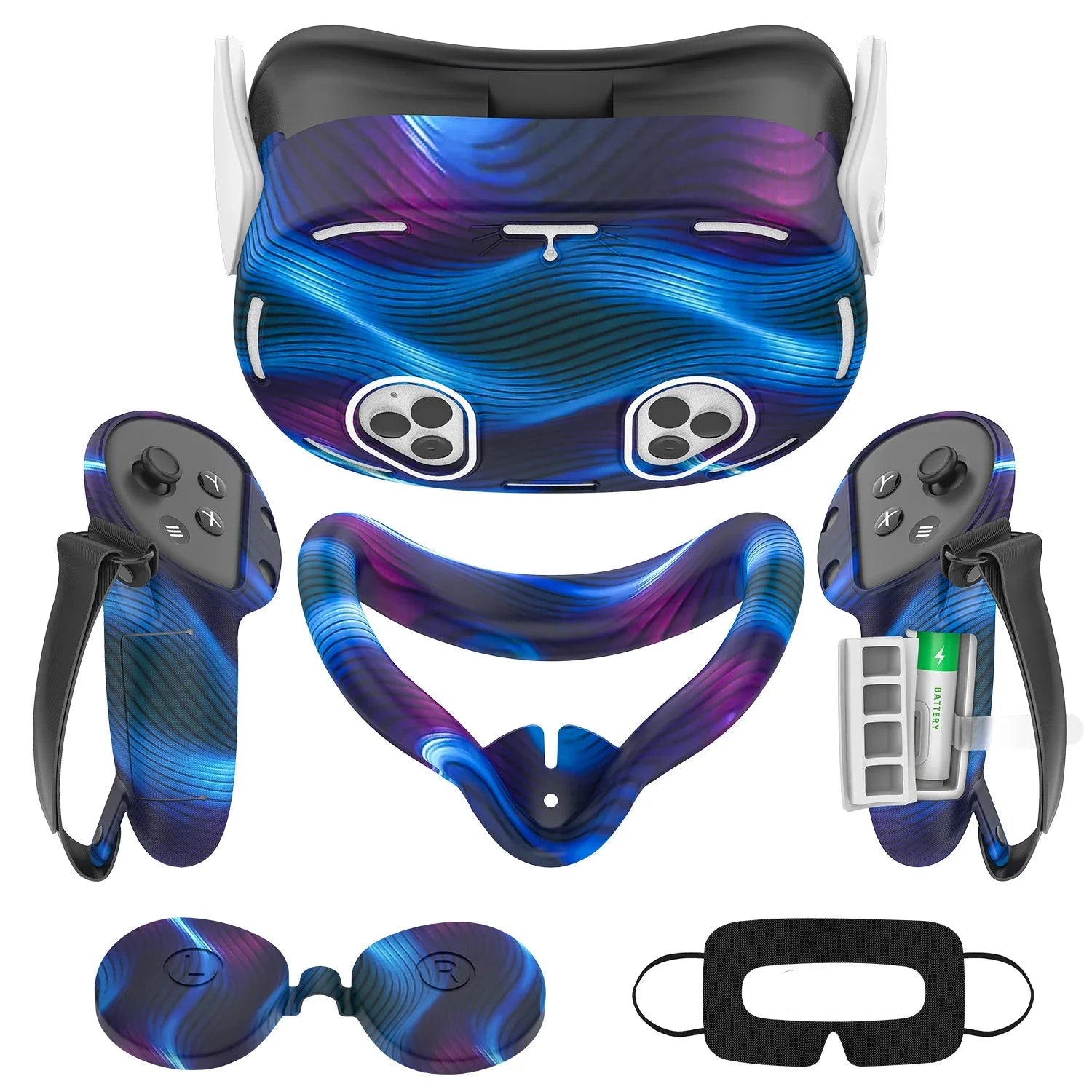 Meta Quest 3 VR Silicone Protective Cover Set