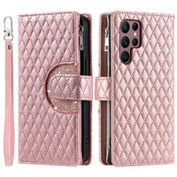 Zipper Wallet Flip Leather Phone Case with Long Lanyard for Samsung Galaxy S23 Series