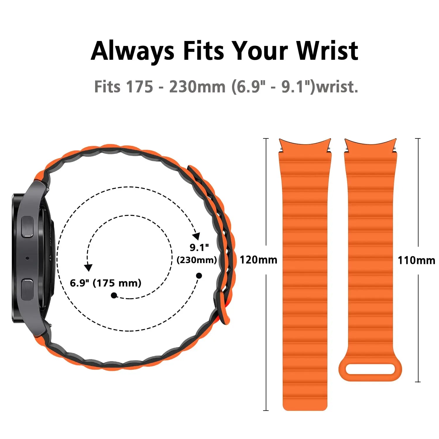 No Gaps Silicone Magnetic Strap for Samsung Galaxy Watch 7 - Seamless Fit and Ultimate Comfort