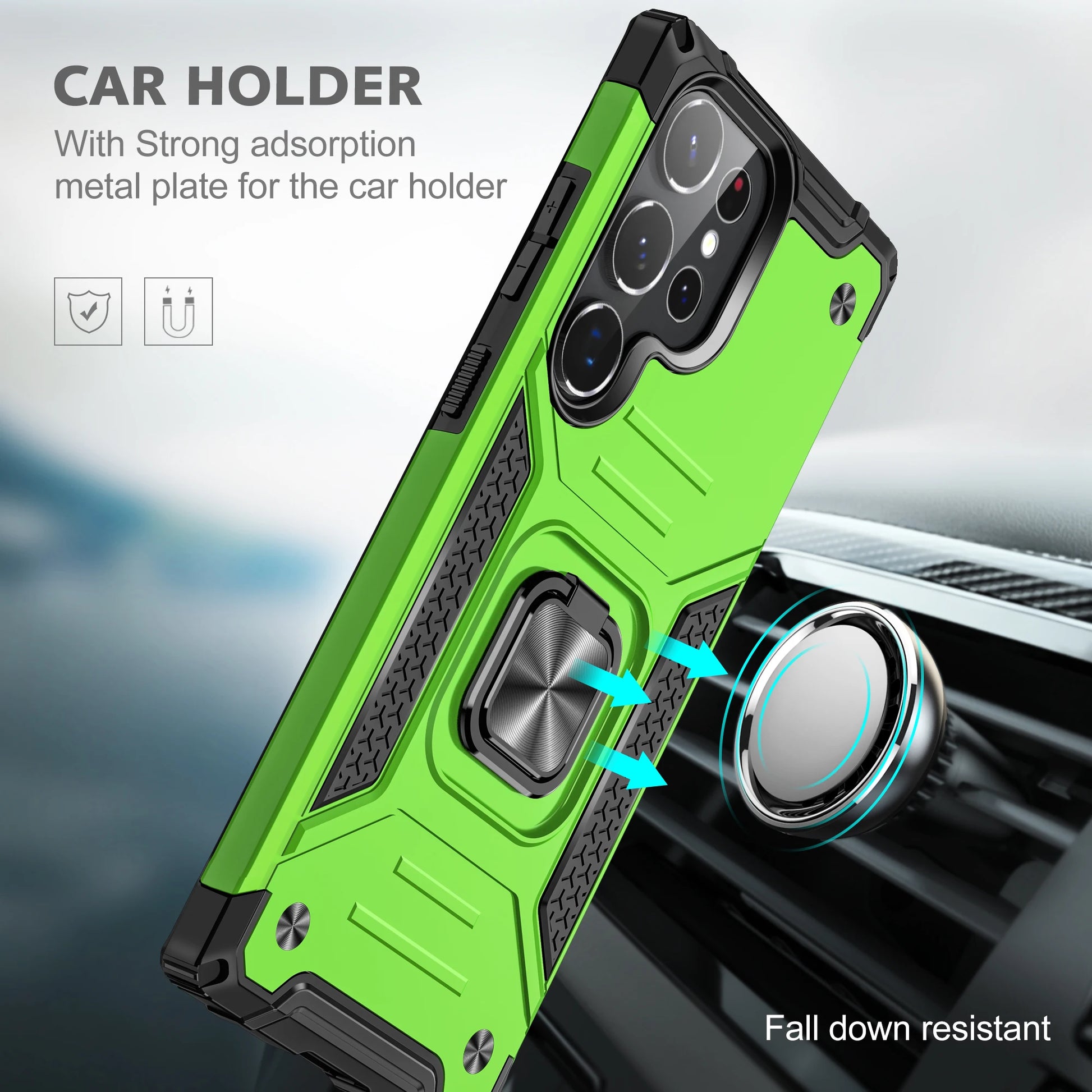 Anti-Falling Metal Ring Phone Case for Samsung Galaxy S24 Series