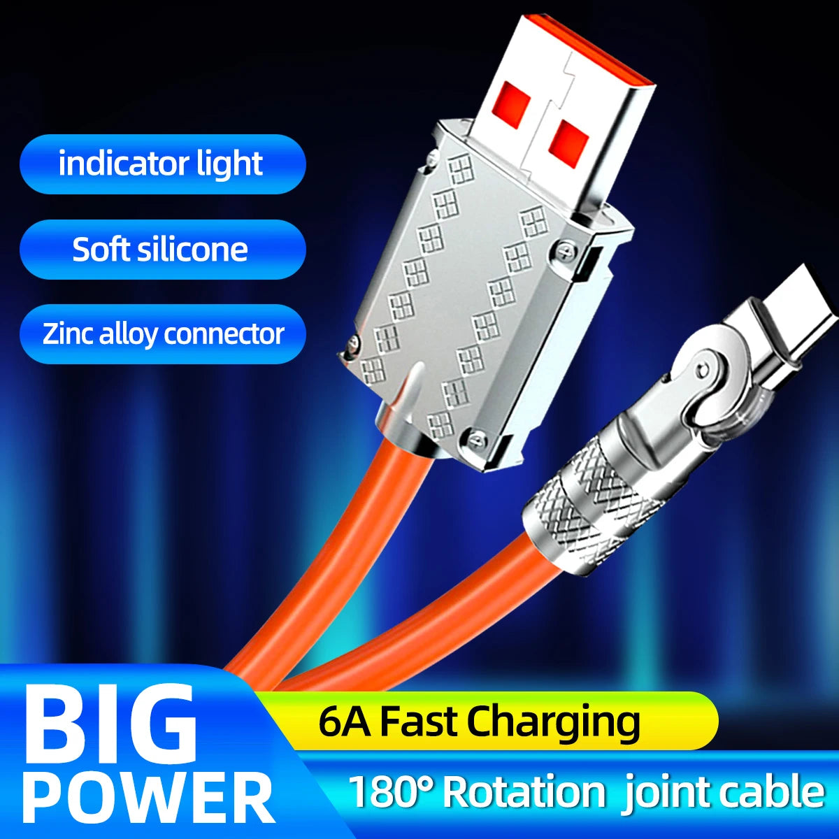 FONKEN 6A 120W Super Fast Charging Data Cable