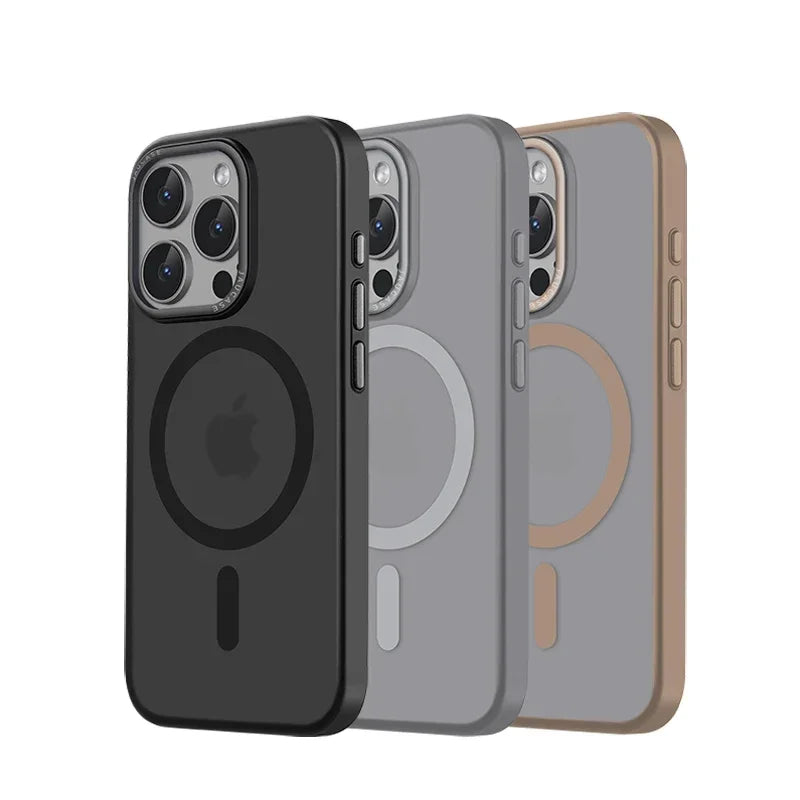 Shockproof Magnetic PC+TPU Bumper Case for iPhone 16 Series – Skin-Friendly, Anti-Fall Protection