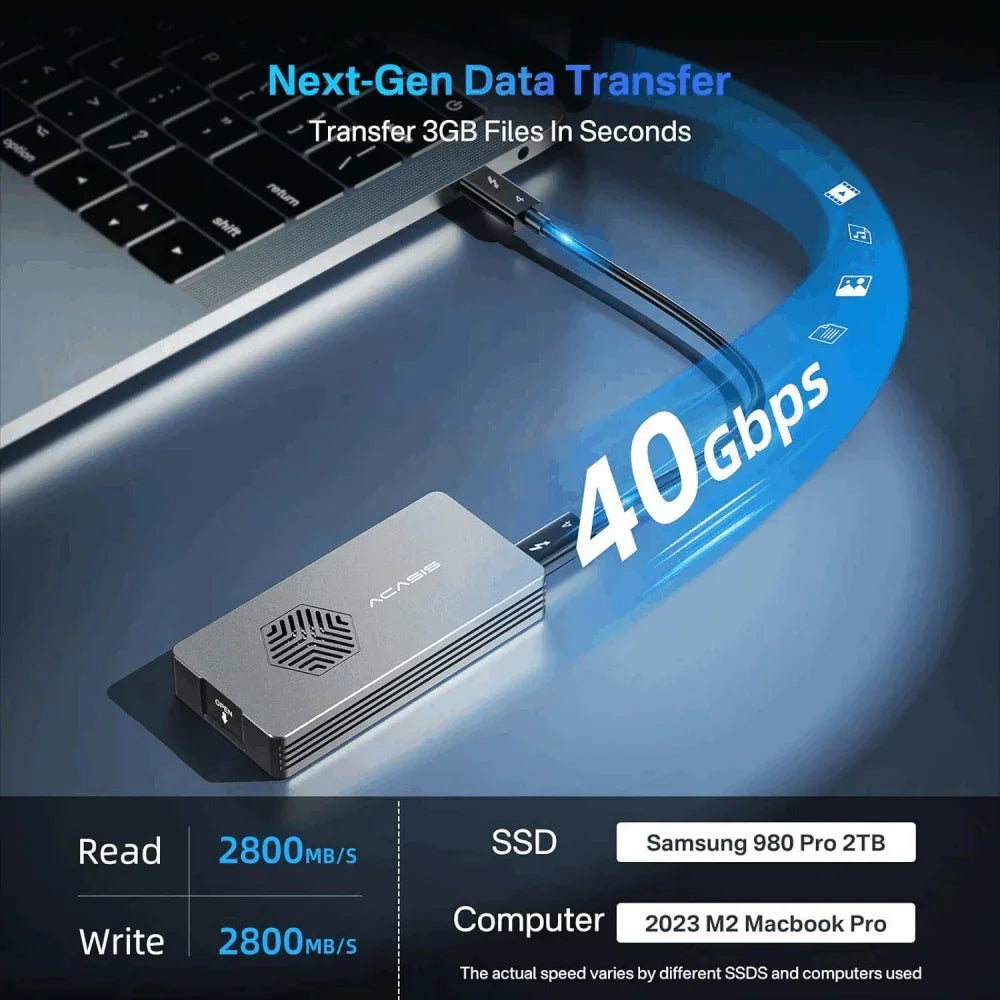 Acasis 40Gbps USB 4.0 Thunderbolt NVMe M.2 SSD Enclosure