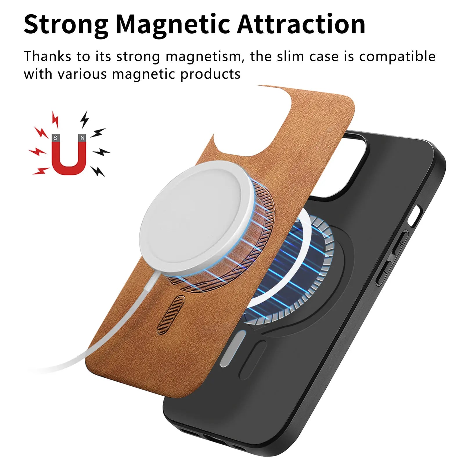 Magnetic Leather Case for Xiaomi Redmi Note 13 Series