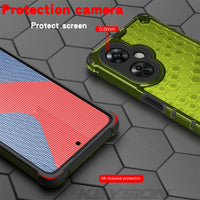 Transparent Honeycomb Silicone+PC Shockproof Phone Cover for OnePlus Nord CE 3 Lite 5G