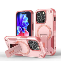 Shockproof MagSafe Armor Case with Holder for iPhone 16 Series