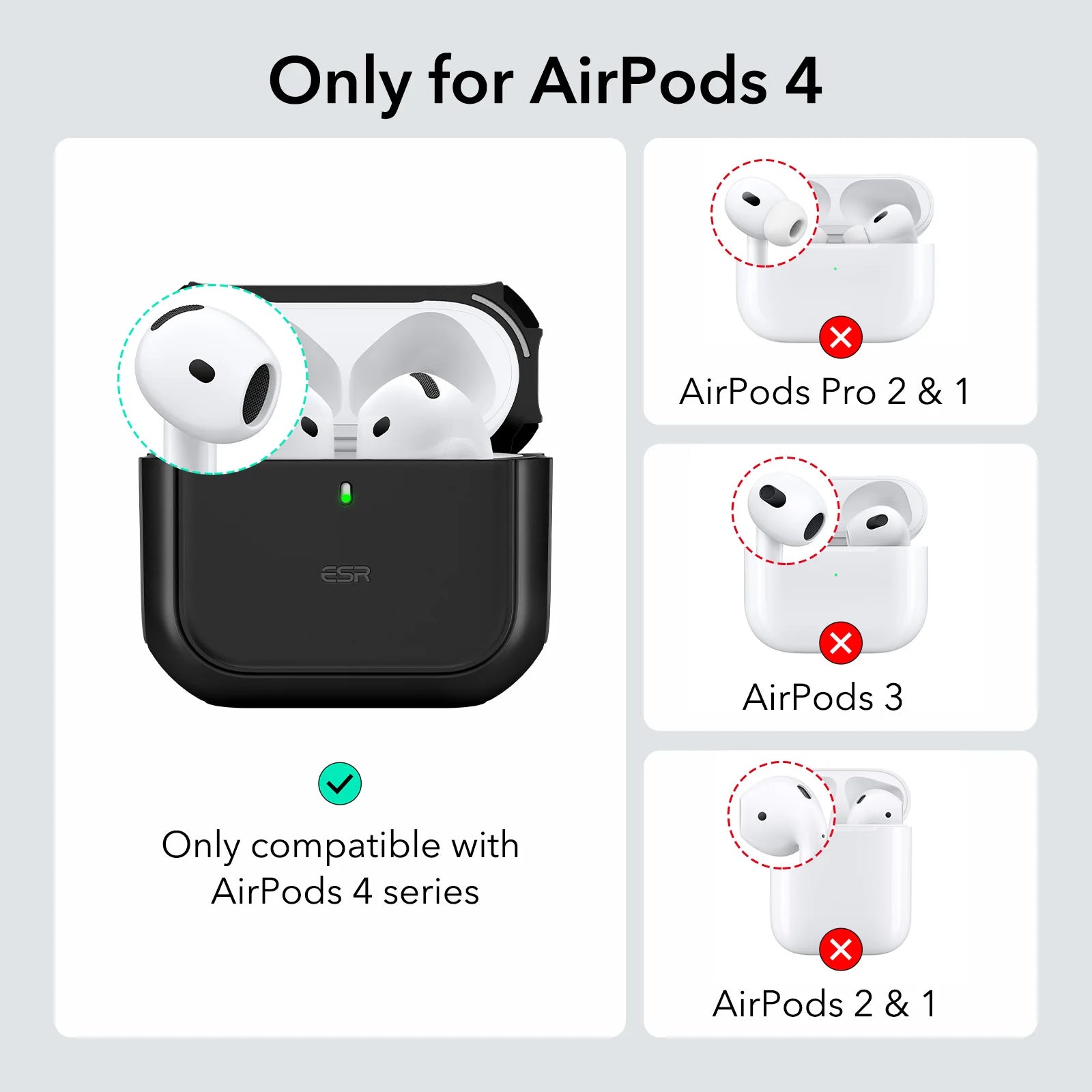 AirPods 4th Gen (2024) USB-C MagSafe Drop Protection Case with Lanyard