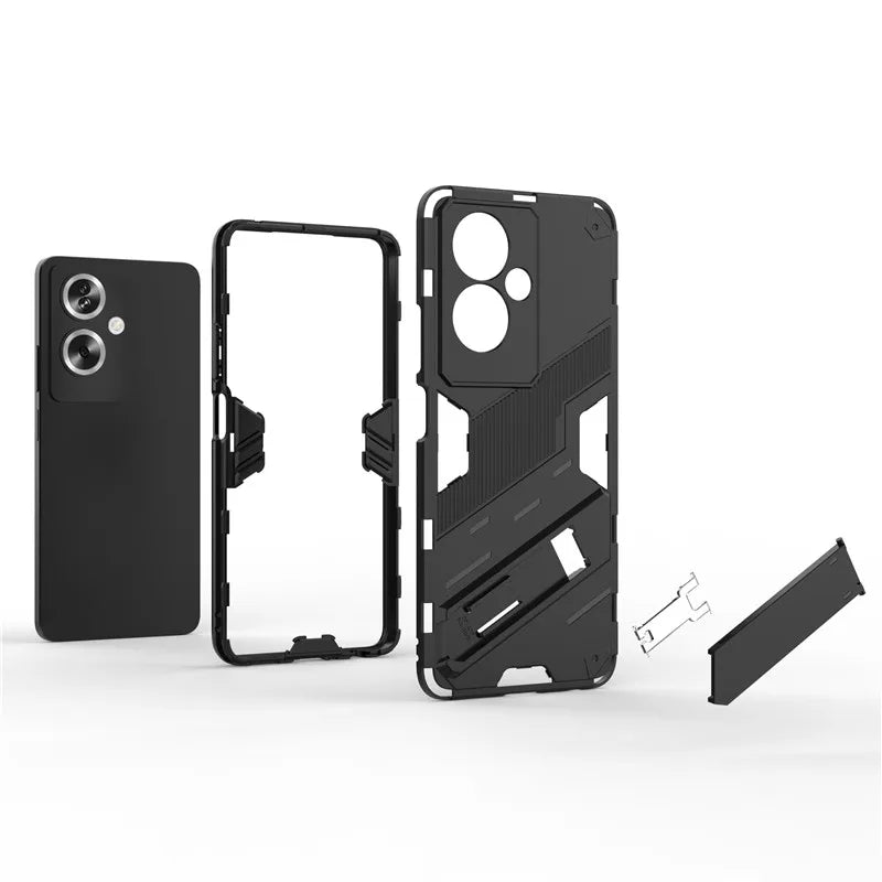 Punk Style Hard Armor Bracket Shockproof Protective Bumper Case for OPPO A79 5G