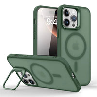 Matte MagSafe Case with Metal Lens Protection & Stand for iPhone 16 Series