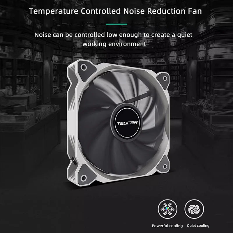 TEUCER XF-01 4PIN PWM 1500RPM Computer Silent PC CPU Fan