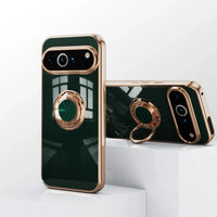 Shockproof Plating Ring Holder Case for Google Pixel 9 Series