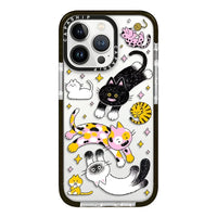 Cartoon Naughty Cat Daily Soft TPU Shockproof Back Case for iPhone 15 Series