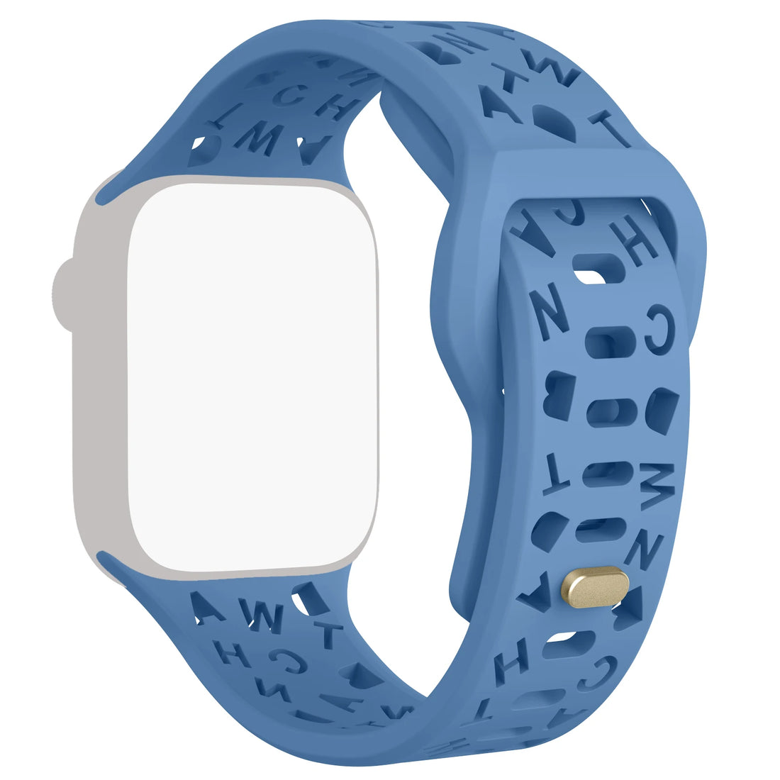 Silicone Hollow Alphabet Watchband Strap for Apple Watch