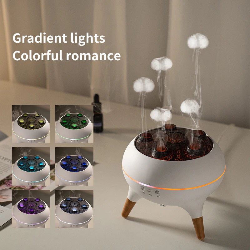 Dynamic Multi-Spray Incense Humidifier with Colorful Light and Remote Control