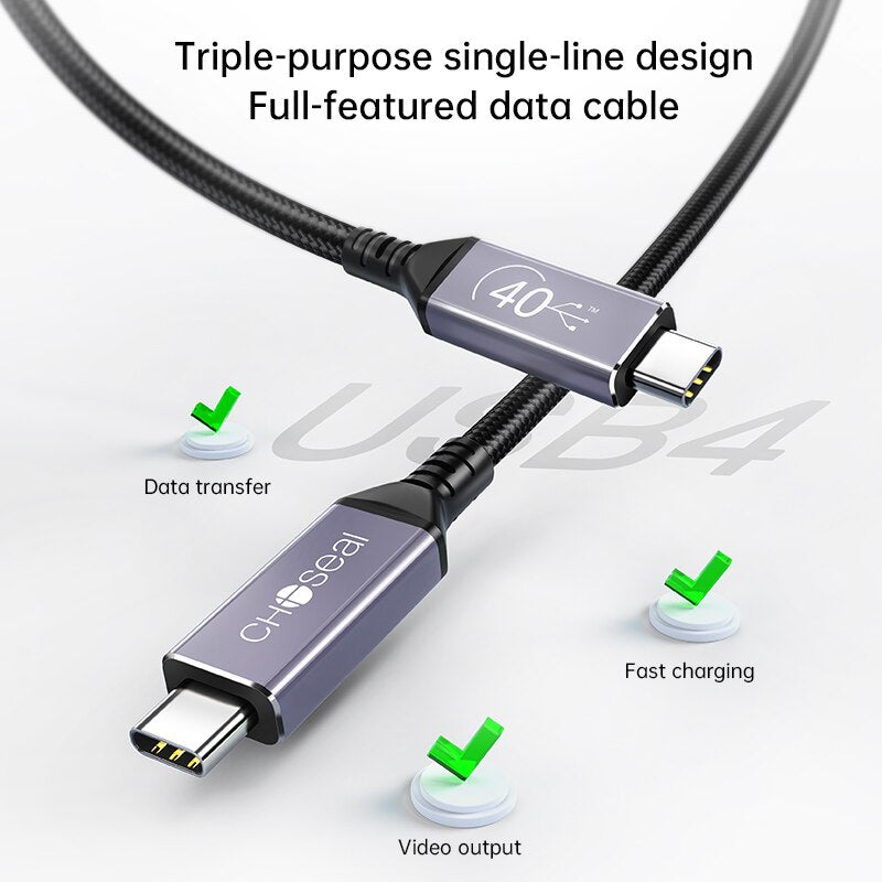 CHOSEAL 240W Fast Charge Thunderbolt 3 USB C Cable