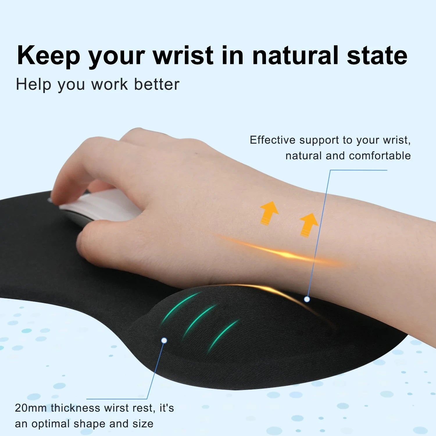 Ergonomic Mouse Pad with Silicone Wrist Support – Effortless Support and Style