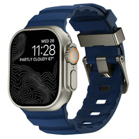 Premium Sport Silicone Strap with Metal Buckle for Apple Watch