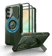 Samsung Galaxy S24 FE Rugged Shockproof Case with Camera Cover & Built-in Screen Protector