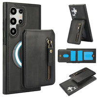 2-in-1 Magnetic Case with Detachable Card Holder & Zipper Wallet for Samsung Galaxy S24 Series