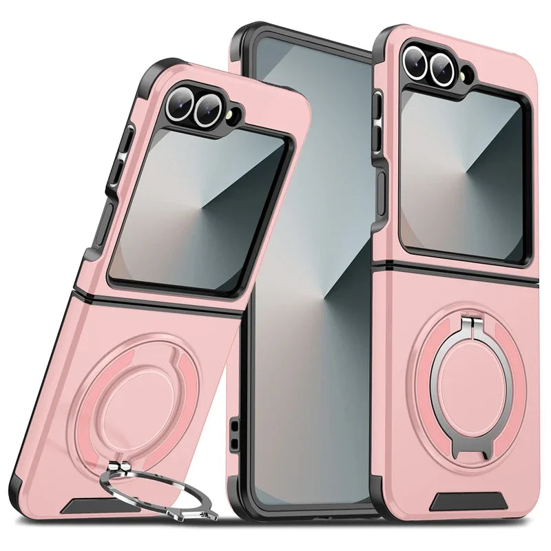 Magnetic Heavy Duty Armor Case with Ring Holder for Samsung Galaxy Z Flip 6