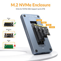 IDSONIX 10-in-1 Docking Station with M.2 NVMe Enclosure