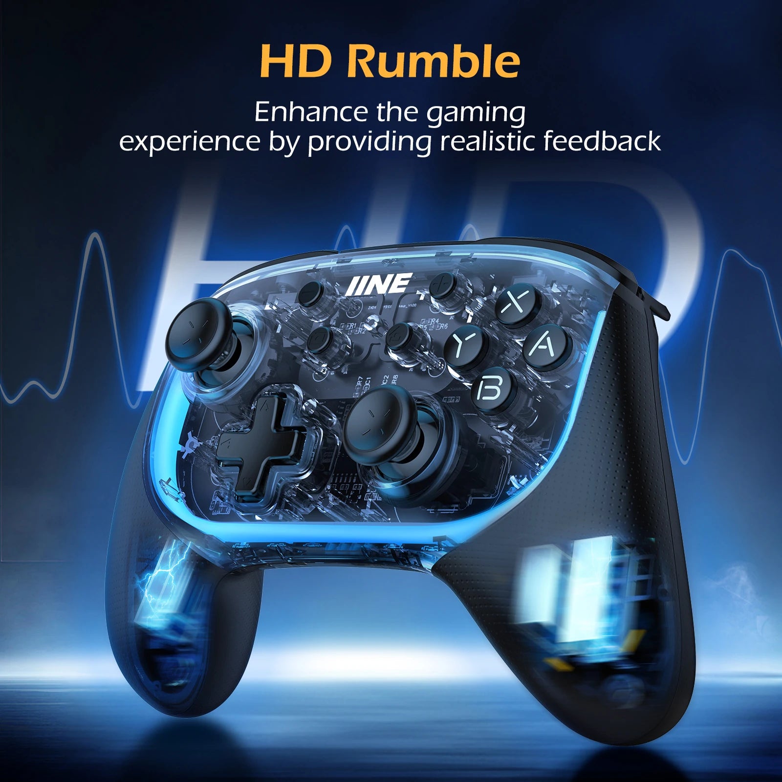 IINE Phantom Wireless Game Controller with Charging Dock