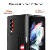 Anti-Knock Folding Case with Card Pocket Bag for Samsung Galaxy Z Fold 5