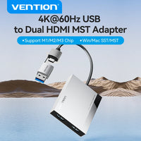 Vention USB Hub 4K60Hz USB to HDMI-Compatible Splitter Hub