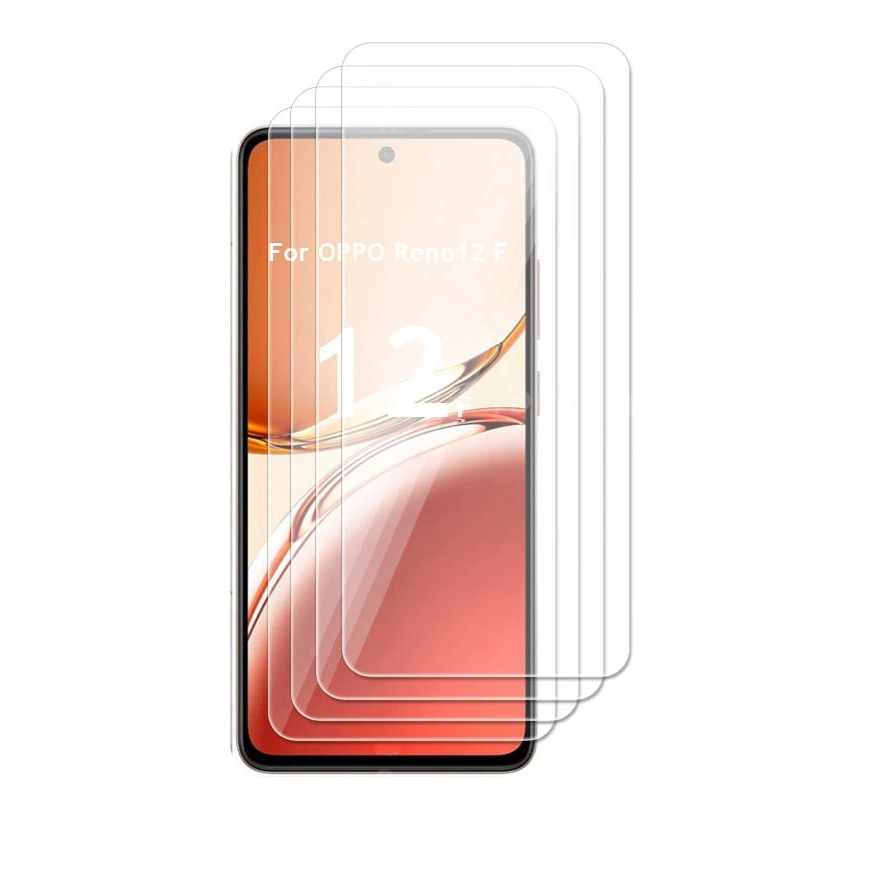 HD Tempered Glass Screen Protector + 9D Camera Lens Protector Film for OPPO Reno12 F