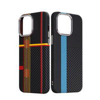 Carbon Fiber Plaid Texture MagSafe Case for iPhone 15 Series